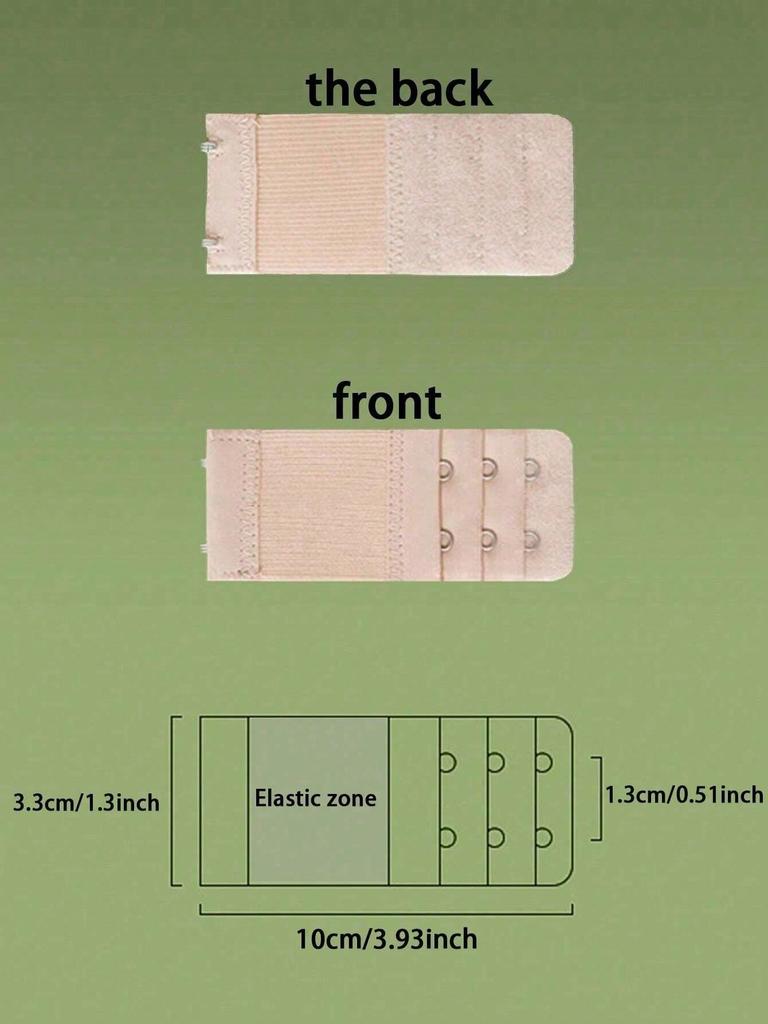 3pcs/Set Bra Extender Hooks (Elongated), Underwear Accessories,Elastic, Adjustable, Underwear Extension Buckle, Bra Extension Buckle