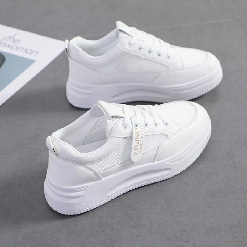 

Board shoes women s new trendy student running shoes lace-up casual sports shoes women s fashion white shoes 35