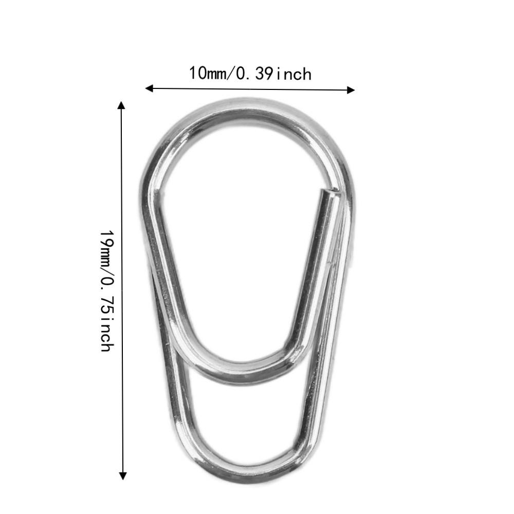 100PCS Lightweight Fishing Lure Connectors Stainless Steel Fishing Split Rings  Lure Rigs