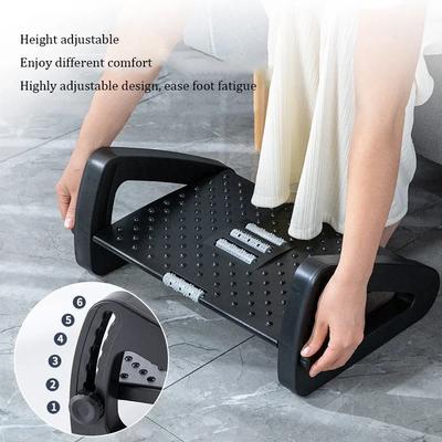 New Under Desk Footrest with Massage Rollers Ergonomic Foot Stool for Home Office Pain Relief and Comfort