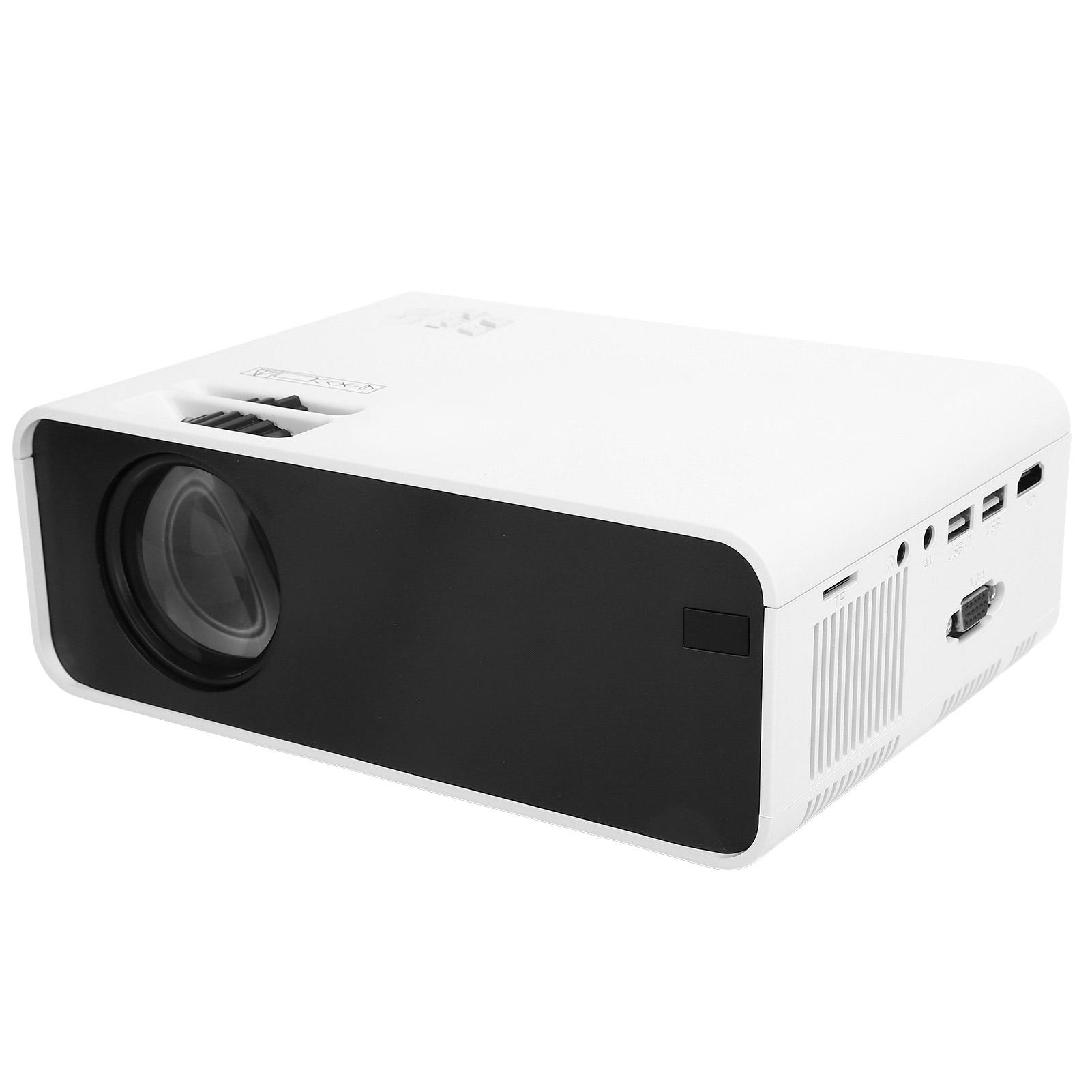 

Домашний проектор WiFi Жидкокристаллический дисплей LED Портативный Высокое разрешение 1080p 110‑240 В Для Andriod US Plug