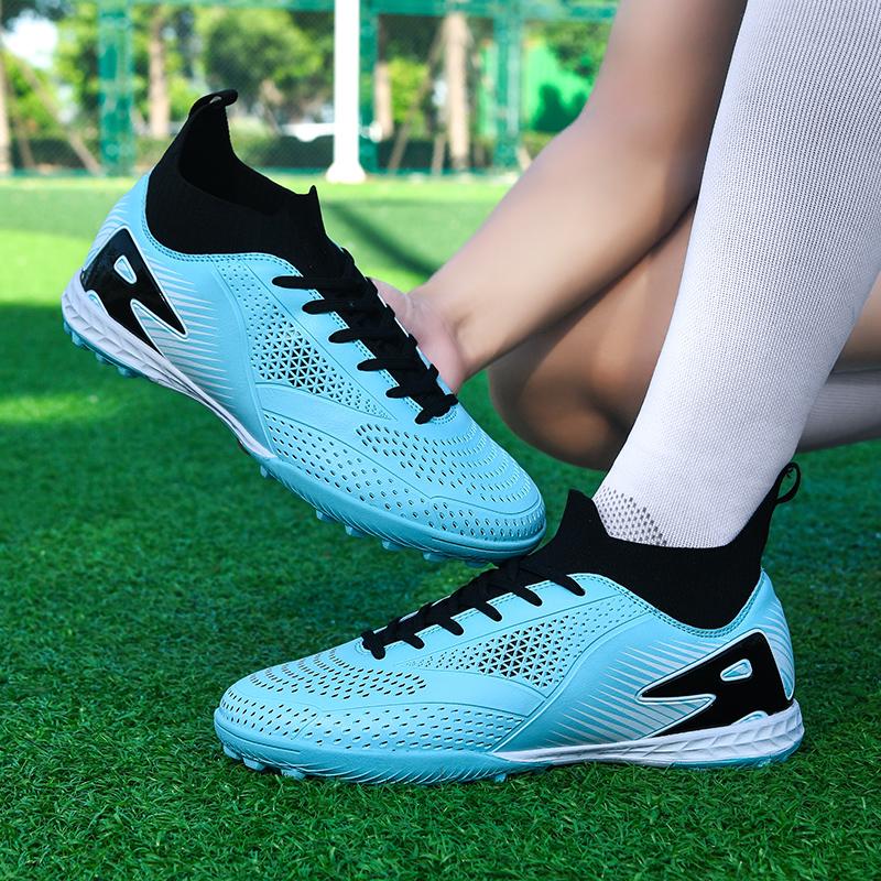 Men's/Women's Football Boots Rubber Soft Sole Short Nails Artificial Turf Youth Kids Football Shoes