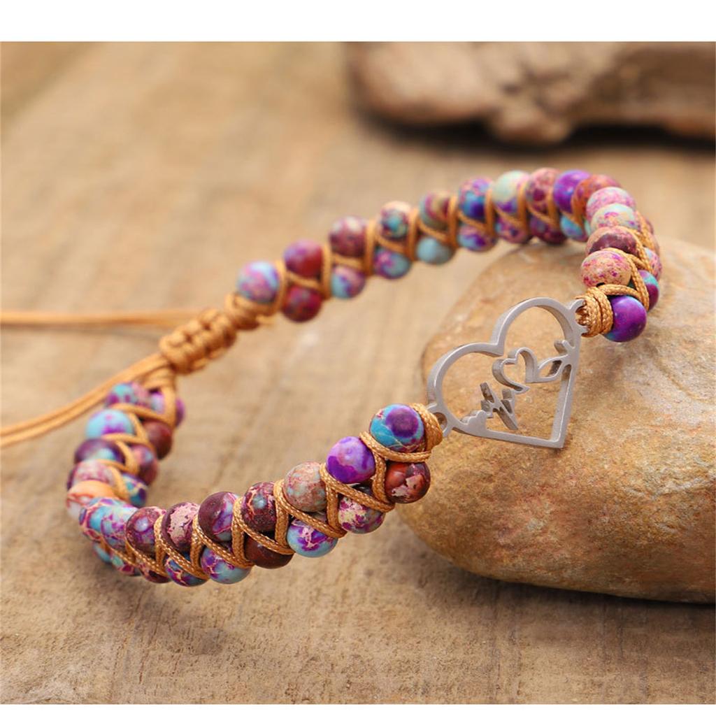 You Are Always In My Heart Beads Bracelet With Card,Natural Stone Bracelet Jewellery Gifts