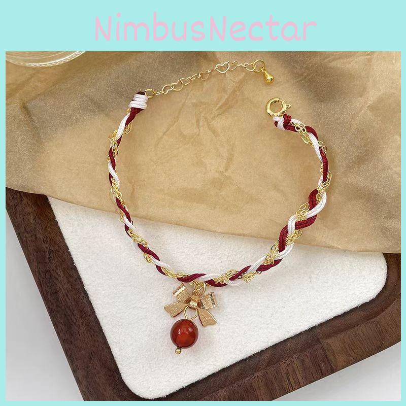 Unique Red White And Green Bow Knot Fashion Bracelet For Women Perfect For Travel Gifts