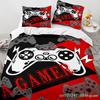 Game King Queen Duvet Cover 3D Black Game Handle Bedding Set For Kids Teens Boys Man Gamer Bedroom Decor Quilt Cover Pillowcase