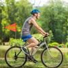 1 set Reflective Warning Flag Bicycle Safety Advertising Bicycles Decor Flags Bike Porch For Car Outdoor PVC Material High