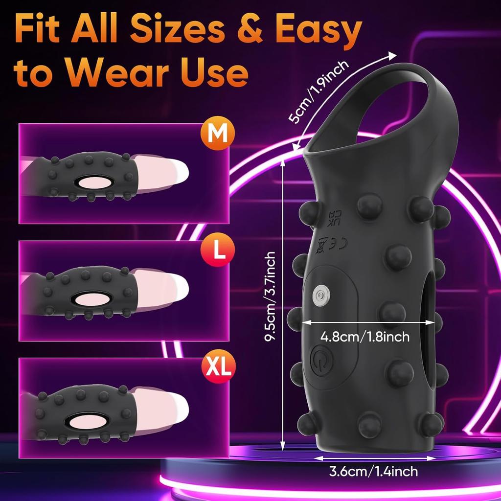 HESEKS Vibrating Penis Cock Ring Penis Ring Vibrator Delay Ejaculation Testicles G Spot Stimulate Sex Toys for Men Couples 18+