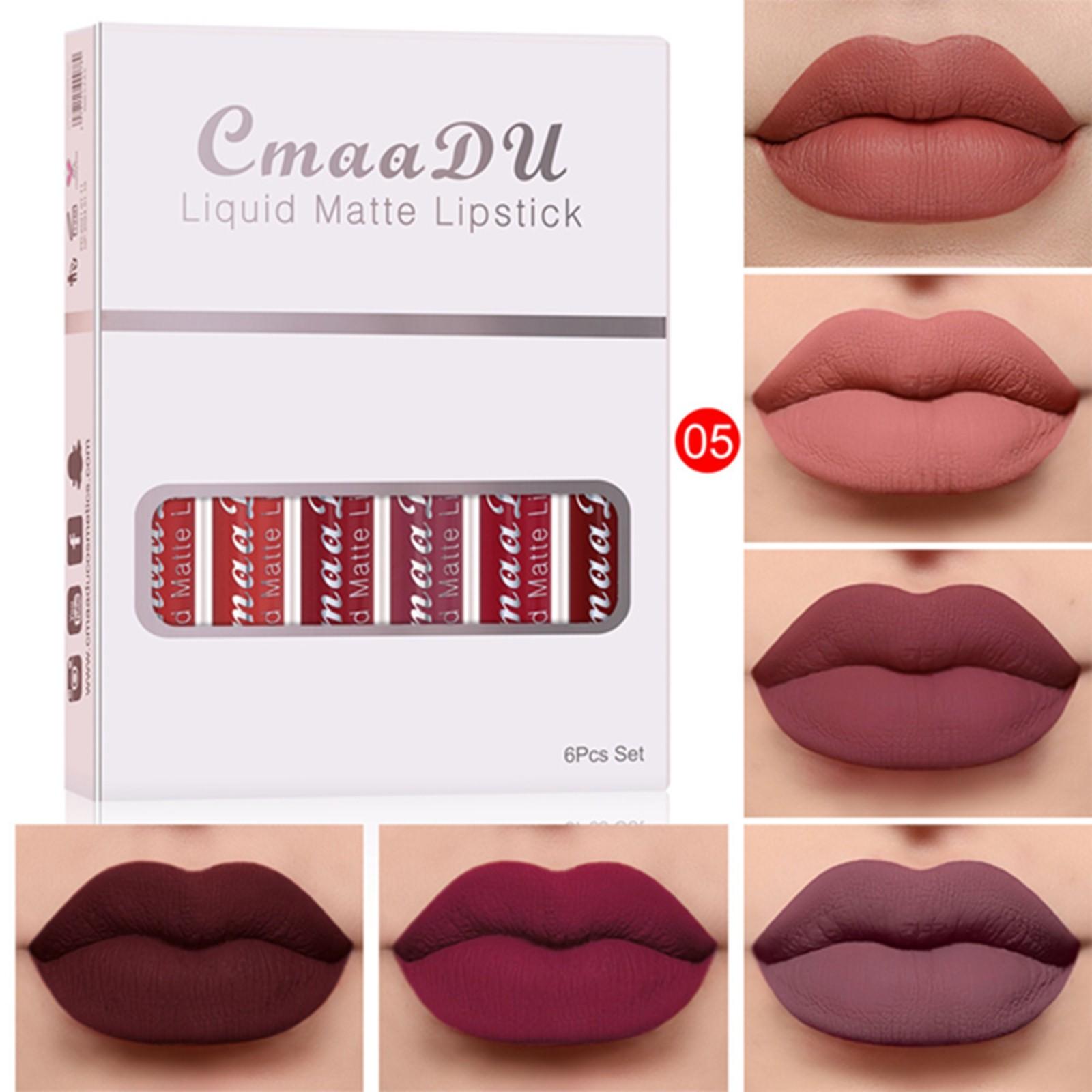 

6 Boxed Non-stick Cup Lipstick Lasting Lip Gloss