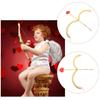 Valentine's Day Outfit Cupid-Bow-and-Arrow Set Cupid-Costume Accessory Prop for Christmas Halloween Birthday Party Props