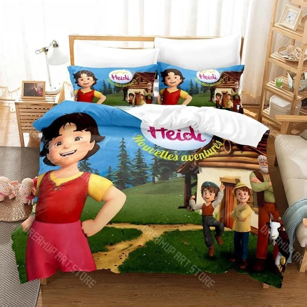 

3D Print Heidi, Girl of the Alps Anime Bedding Set Single Twin Full Queen King Size Bed Set Adult Kid Bedroom Duvet cover Sets EU Single 90x200cm