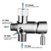 BA0702 Hot and Cold Water Toilet Seat Mixer Bidet Faucet Attachment With Handheld Bidet Sprayer