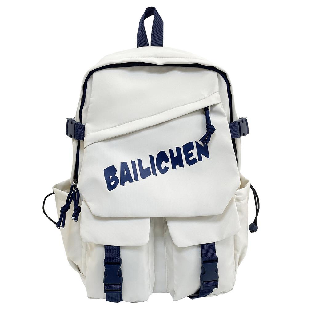 Autumn New Backpack Korean Version of Fashion Letters Simple High School Students Large Capacity Versatile Student Schoolbag Tide