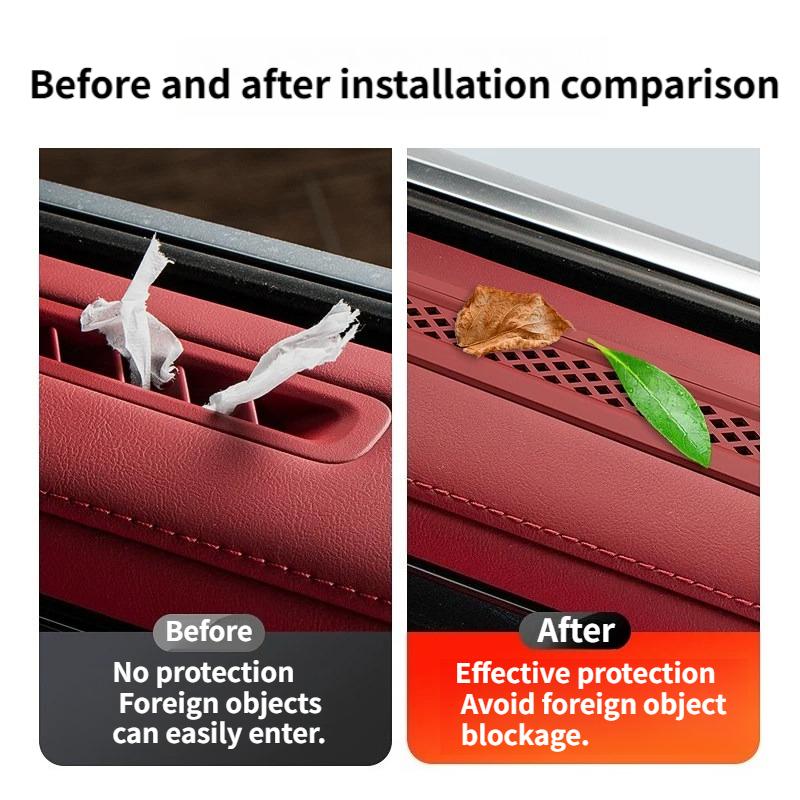 For Zeekr 8X Car Door Air Outlet Silicone Protector Cover,Air Conditioning Vent Anti-Block Dustproof Trim Interior Accessories