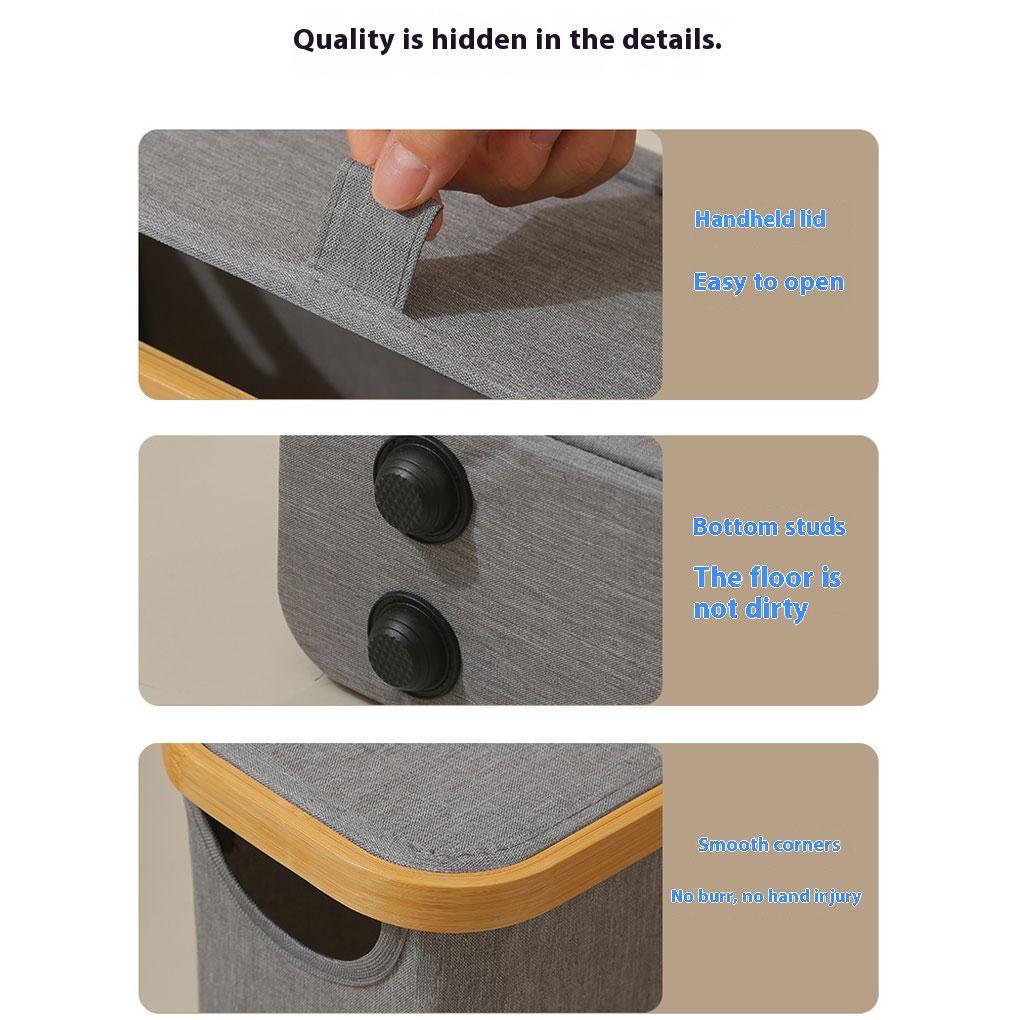 Atmungsaktiver Stoffbezug, leicht und langlebig, Schmutzwäschekorb, Aufbewahrungsorganisation für die Küche