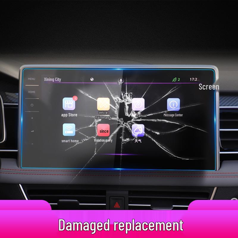 25 Volkswagen Tiguan L Navigation Tempered Film, Center Console Screen, Instrument Protection Sticker for New Energy Cars