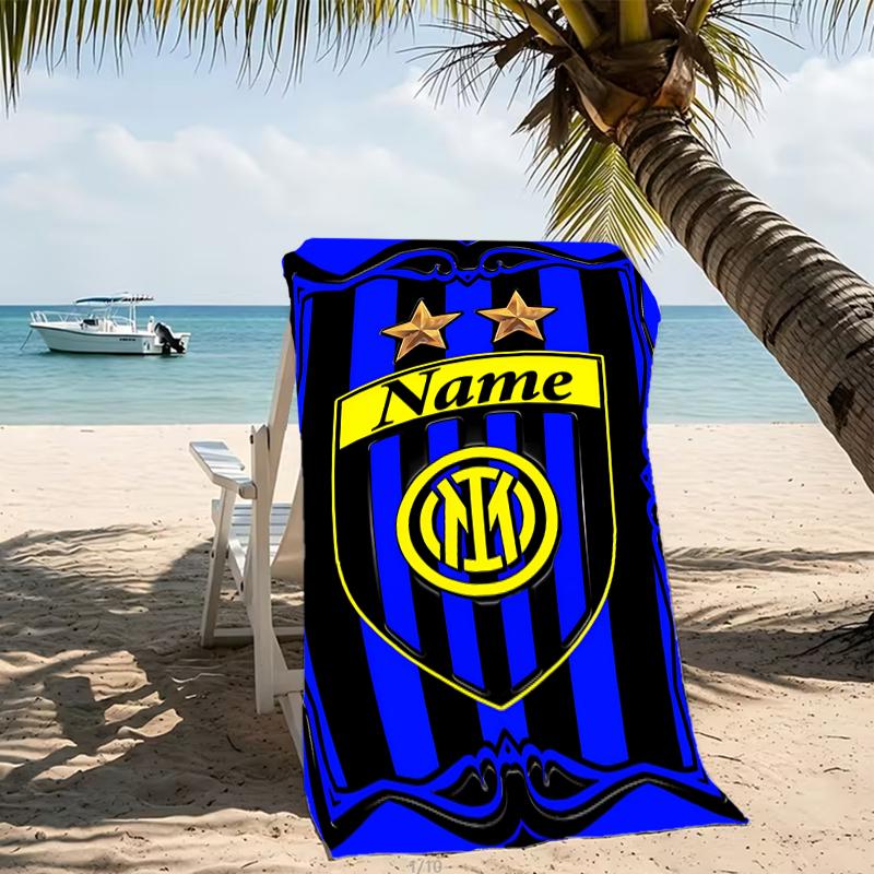 Customizable Personalized Beach Towels Inter Milan Themed designs.Suitable for the Beach, Yoga, Sports;ideal As Beach Accessories