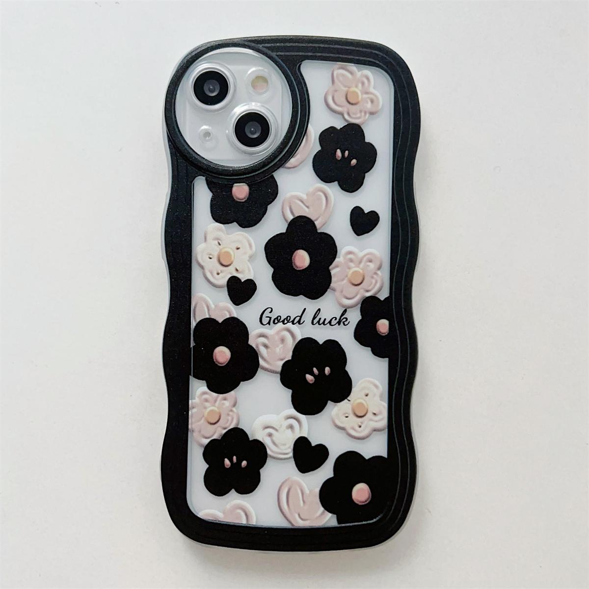 

Черно-белый цветочный узор, мягкий чехол из ТПУ, модный чехол для телефона для iPhone, Samsung Vivo, Xiaomi Oppo Samsung Galaxy A05 чёрный