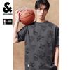 Jack & Jones Men's NBA Collaboration Logo Print Loose Fit T-Shirt