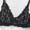 Plus Size C-D Cup Lace Bra - Lightweight Breathable Mesh Fabric, Push Up Women's Intimate Apparel