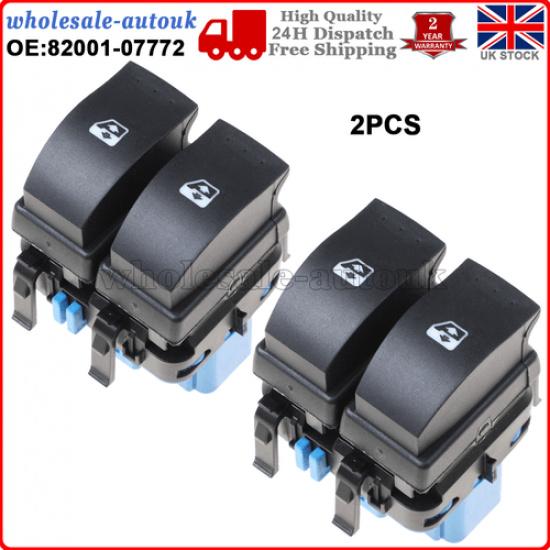 2PCS Electric Window Switch Control Button for Renault Megane Scenic 8200107772