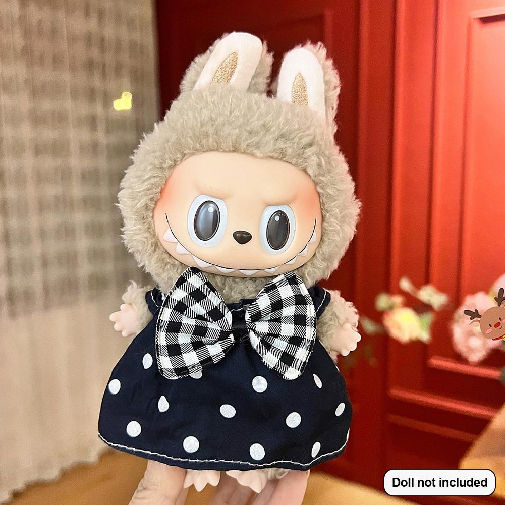For 17cm Labubu Doll Clothes Fashion Clothes Hoodies Doll Clothes Color Match Hoodies Dolls Accessories Cute Decoration Little Cloths