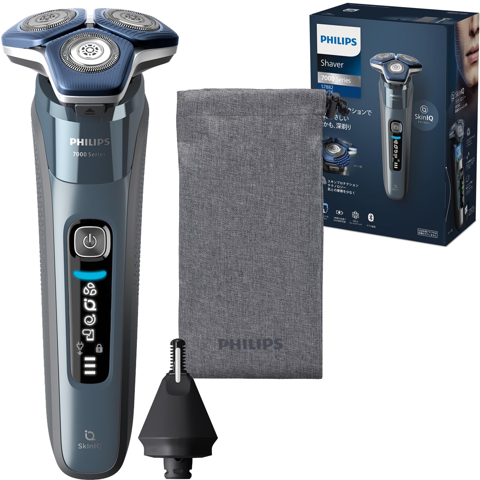 

[Модель 2023 года] Philips 7000 Series Мужская электробритва Электробритва Бритва 45 Стальных Прецизионных Лезвий 360-D Гибкая Головка S788216