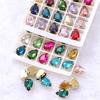 50Pcs/Pack Sew On Glass Crystal Stones Diamond Beads Ornament  DIY Garment Clothes Shoes