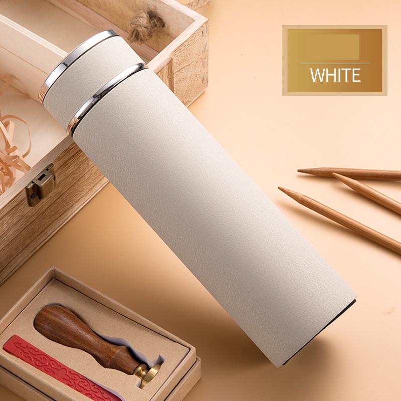 

500 мл изолированный дорожный автоматический заварочный фильтр из нержавеющей стали термос чашка бутылка с водой термосы 500ml белый