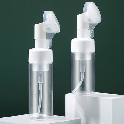 100/150/200 ml Boş Köpük Köpük Pompa Şişesi Silikon Fırça Kafası Ile Plastik Yüz Temizleme Köpük Şişeleri