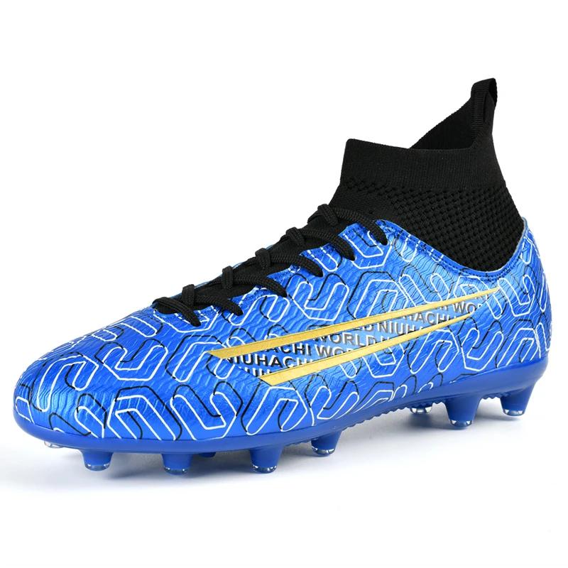 

Мужские футбольные бутсы с высоким верхом, профессиональные оригинальные футбольные бутсы для спорта на открытом воздухе, для мини-футбола, для детей 46