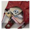 Textured Faux Leather Shoulder Bag for Women, Classic Pleated Underarm Handbag, Vintage Style Commute Crossbody Bag CLE