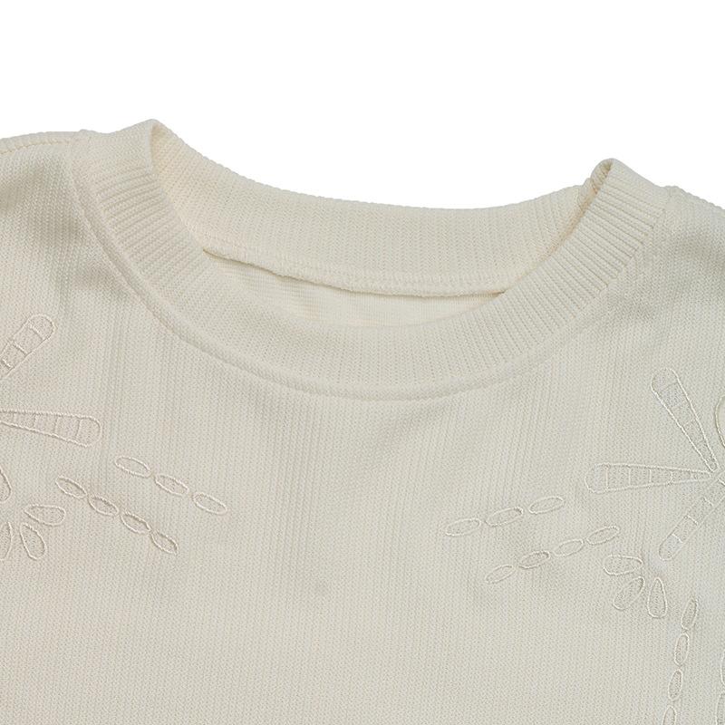 YYFS Damemote Uformelt vår Høst Ensfarget trykk Langermet bluser og skjorter med o-hals