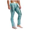 Men's Fishscale Print Leggings - Shiny Mermaid Pants with Elastic Waist for Halloween & Sea King Cosplay