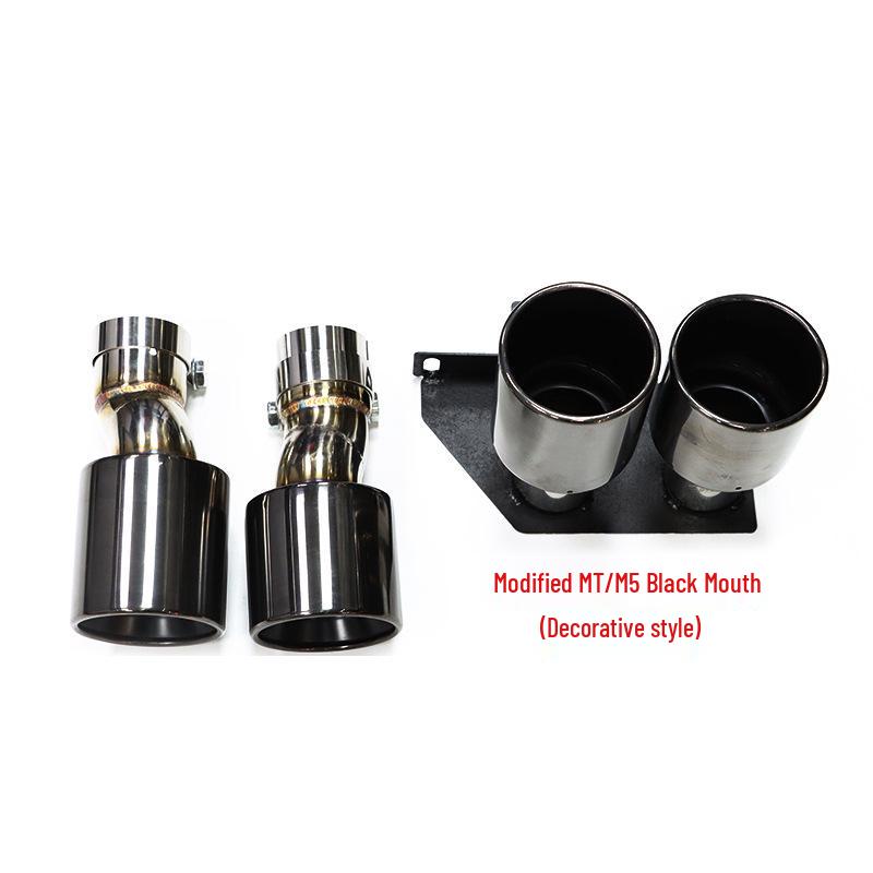 BMW 5 Series F10/F18 M5-Style Quad Exhaust Tailpipes, Stainless Steel & Carbon Fiber for 520, 525, 530li.