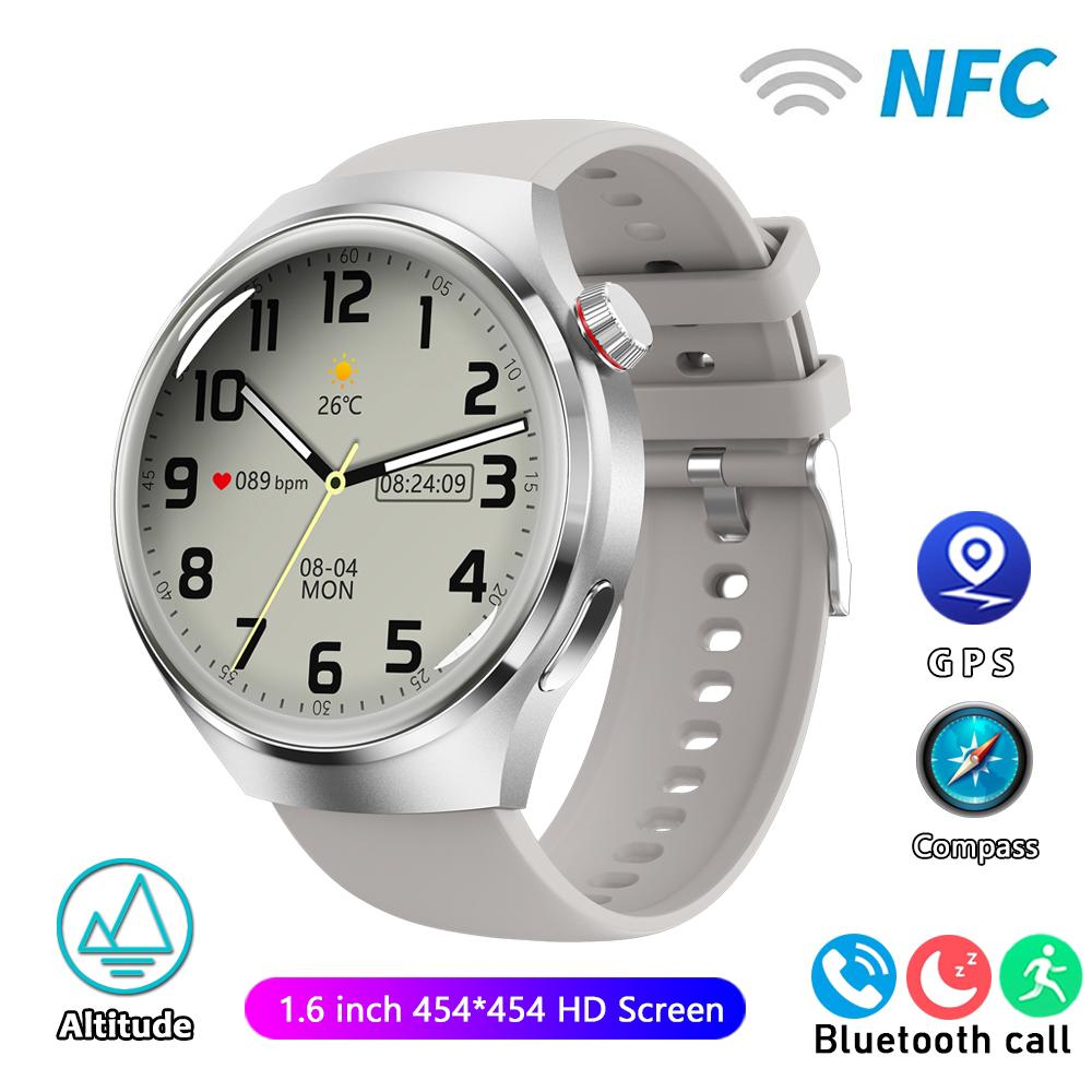 2025 Новые часы Pro GPS NFC Смарт-часы Мужские 360*360 AMOLED Экран Пульс Bluetooth Звонок IP68 Водонепроницаемые Мужские Смарт-часы