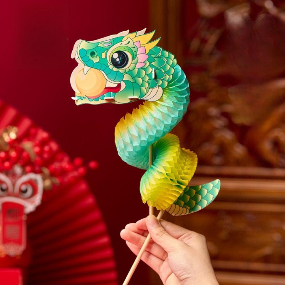 Jubilant Finger Lion Dance Chinese Tradition Paper Flower Folding Lion Dance 2025  Spring Festival