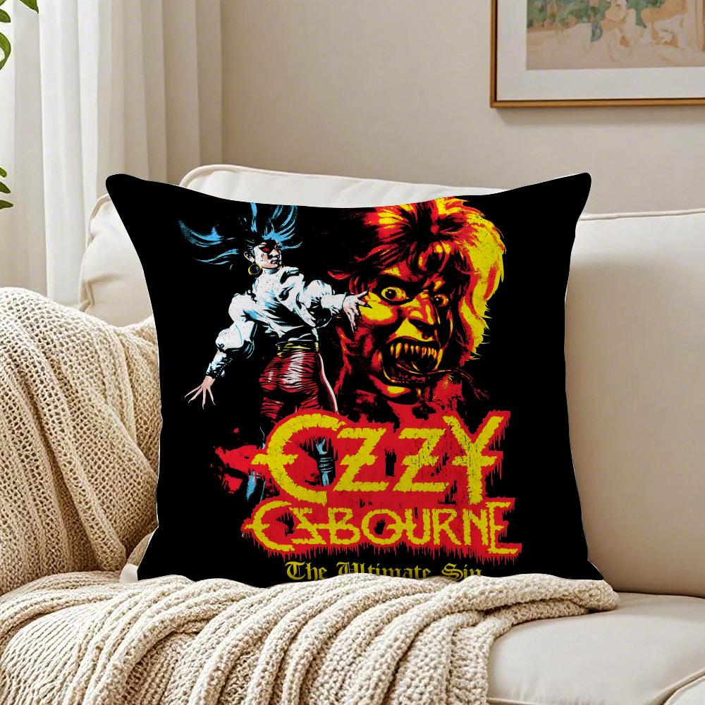 Legendary Metal Singer O-Ozzy Osbourne Cushion Cover Linen Pillowcase Soft For Sofa Bed Home Room Decor