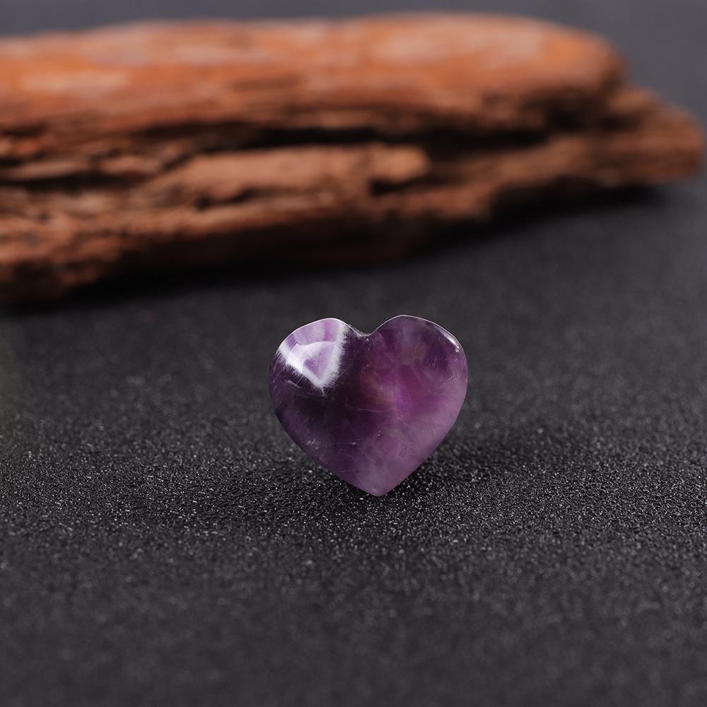 8x20mm Natural Stone Peach Heart Pendant - Crystal, Jade, Agate Gem for DIY Jewelry