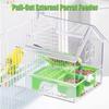 Multi-function Hanging Parrot Feeder Prevent Scattering Parakeet Bathtub Bird Feeding Bowl  Garden