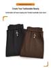 Fashionable High-Waist Elastic Trousers for Middle-aged and Elderly Women - Autumn Casual, Loose Fit
