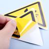 5Pc PVC Warning Signs Sticker Logo Security Safety Labels Water-Resistant Oil-Proof Warning Tag Wall Machine Sticker 25/50/100mm