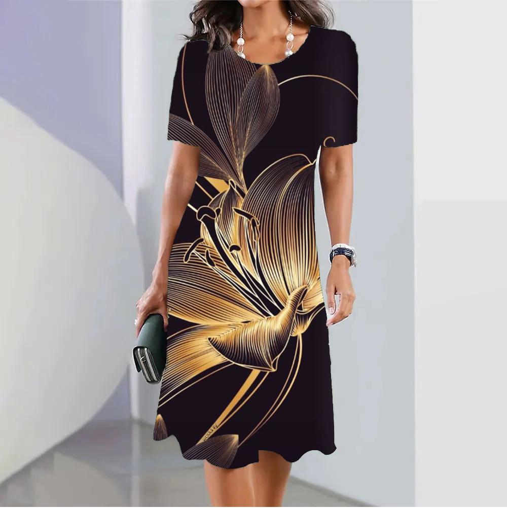 Купить Элегантные женские платья, женская одежда, свободный круглый ...