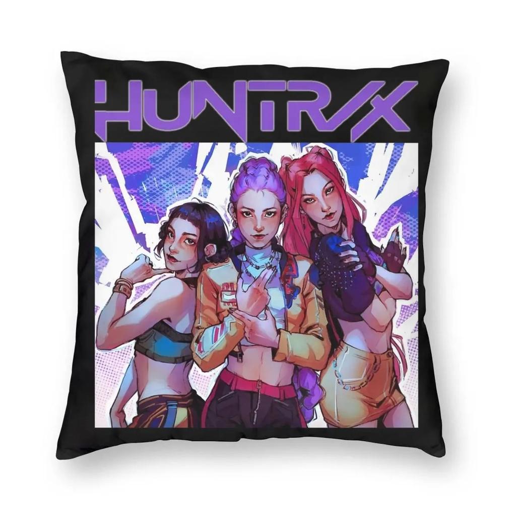 Kpop Demon Hunters Huntrix Cartoon Decorative Cushion Cover Living Room Sofa Bedroom Home Decoration Pillowcase Halloween Decora