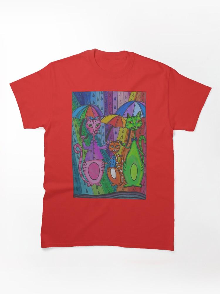 A Gathering of Cats Rainy Day Cats Classic Unisex T-Shirt