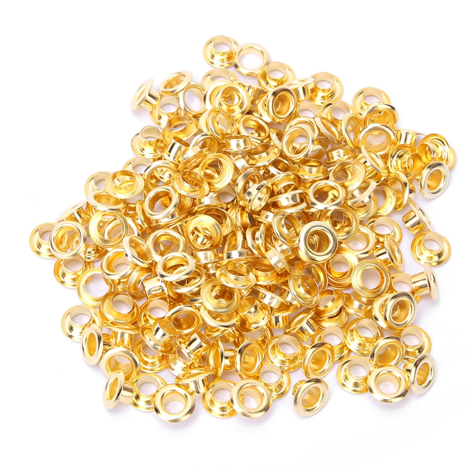 100 Sets Messing   Kleding Tas Accessoire Dubbelzijdig 4mm   Ringetjes Kit