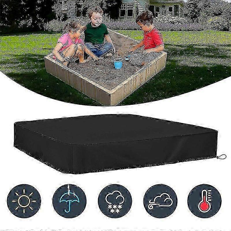 Sandpit Cover Waterproof Dustproof UV Protection Square Pool Cover with Drawstring for Sandpit, Toys and Furnitureu