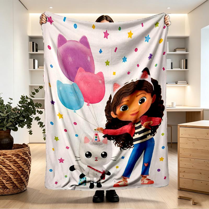 Gabby's Dollhouse Print Blanket - Soft & Comfortable, for Bedroom, Travel, Sofa, Home Decoration - Birthday Christmas Gift for Friend