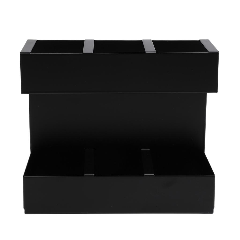 Straw Organizer 3 Compartment Iron Straw Chopstick Storage Kitchen Utensil Holder with Bottom Drain for Countertop