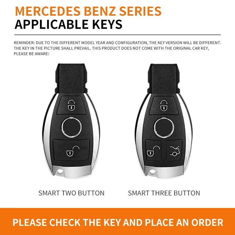 Zinc Alloy Car Remote Key Case Cover Shell Fob for Mercedes Benz A B C E Class GLA CLA GLC CLS W204 W221 W205 W176 W212 W463 AMG