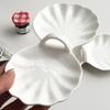 Ceramic Binural Shell Plate French Style Household 4 Inch Underglazed Colour Solid Kitchen Tableware Creative Snack Dessert Dish